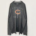 古着 used　NFL　CHICAGO BEARS　長袖ロゴプリントTシャツ　ダークグレー　ビックシルエット　XXXLサイズ