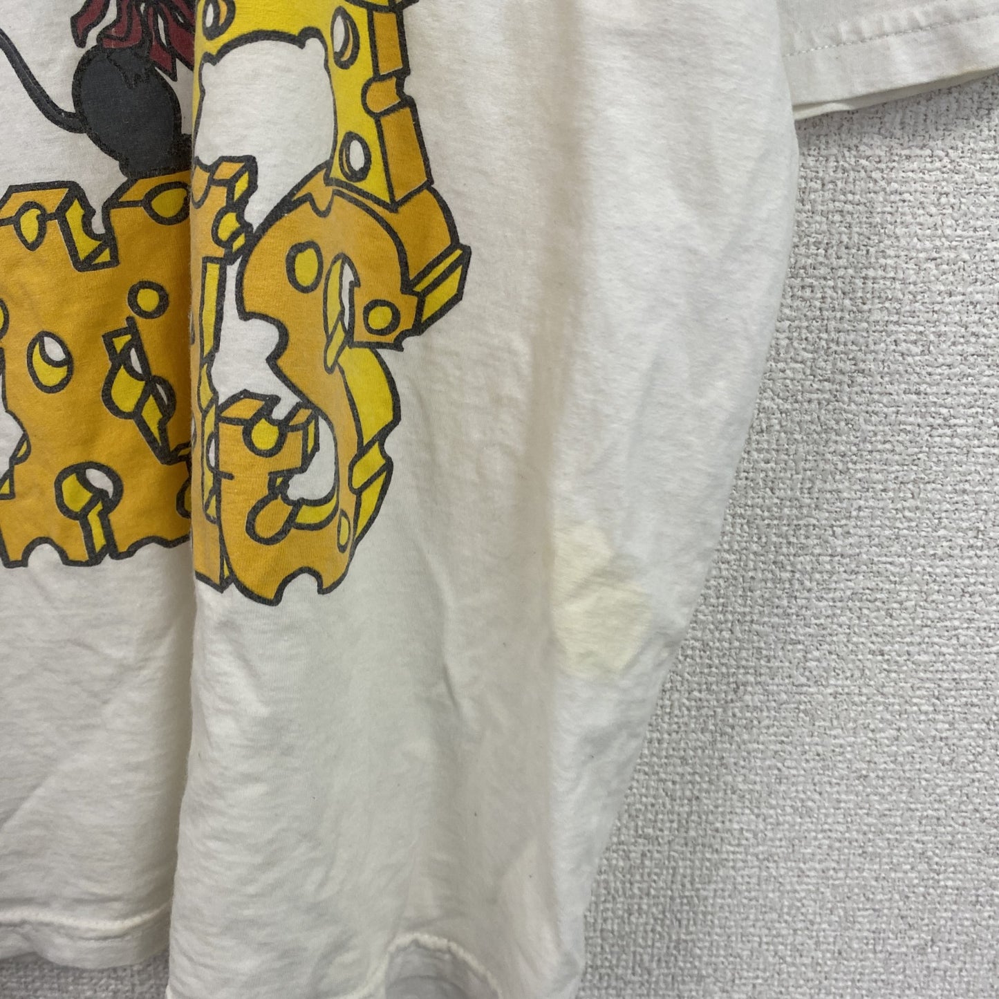 00s　半袖プリントTシャツ　アニマルT　エッフェル塔　ユーロヴィンテージ　白　ホワイト　