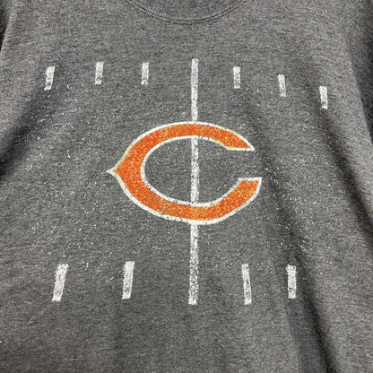 古着 used　NFL　CHICAGO BEARS　長袖ロゴプリントTシャツ　ダークグレー　ビックシルエット　XXXLサイズ