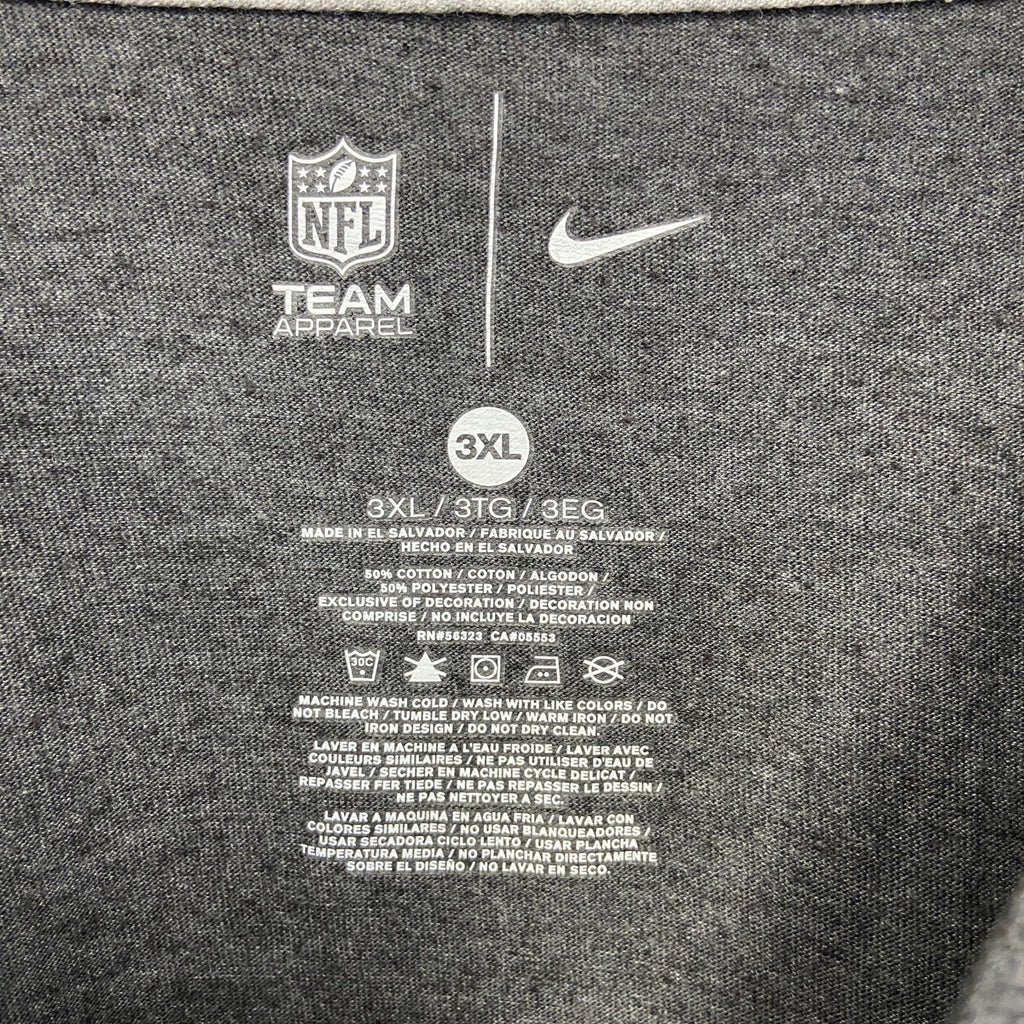 古着 used　NFL　CHICAGO BEARS　長袖ロゴプリントTシャツ　ダークグレー　ビックシルエット　XXXLサイズ