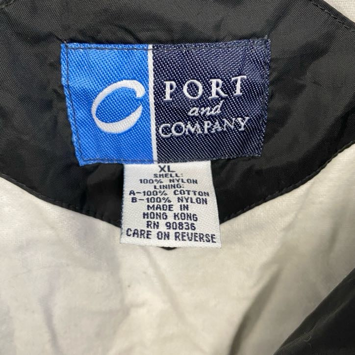 90s　PORT&COMPANY　アノラックナイロンパーカー　ヴィンテージ　黒　ブラック　XLサイズ