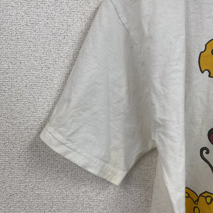 00s　半袖プリントTシャツ　アニマルT　エッフェル塔　ユーロヴィンテージ　白　ホワイト　
