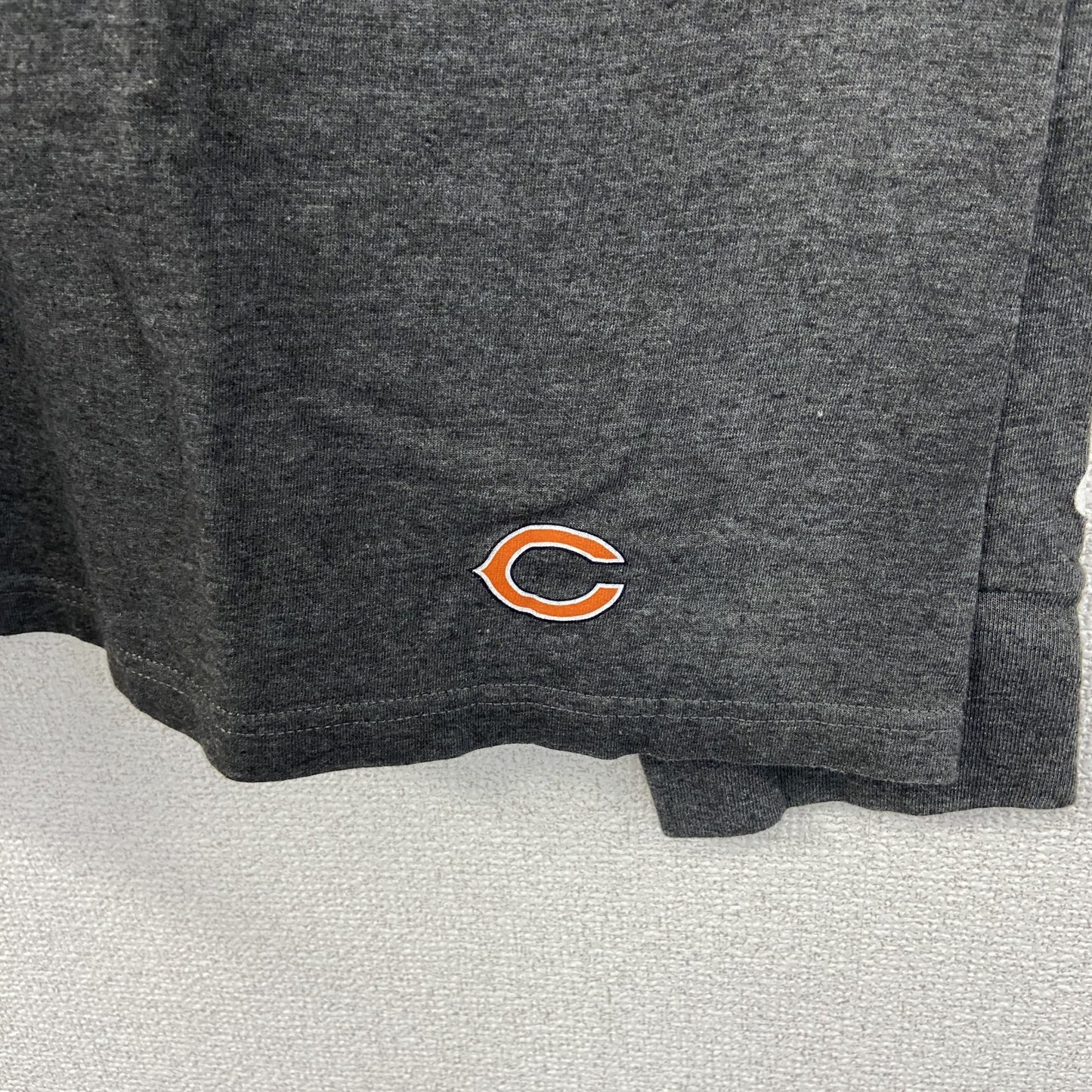 古着 used　NFL　CHICAGO BEARS　長袖ロゴプリントTシャツ　ダークグレー　ビックシルエット　XXXLサイズ