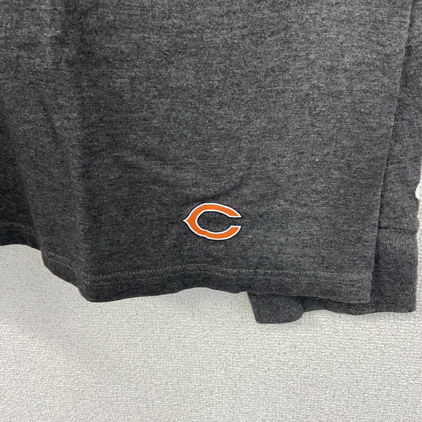 古着 used　NFL　CHICAGO BEARS　長袖ロゴプリントTシャツ　ダークグレー　ビックシルエット　XXXLサイズ