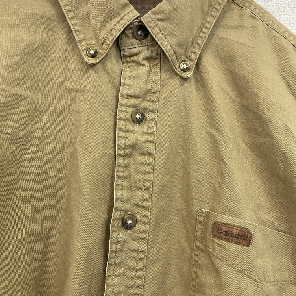 Carhartt　カーハート　長袖ボタンダウンシャツ　ワークシャツ　ベージュ　Lサイズ