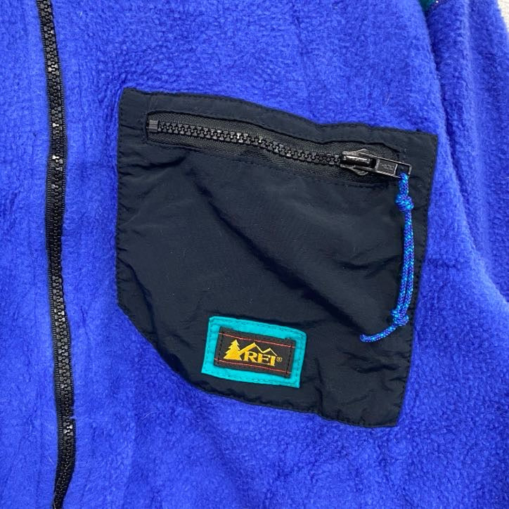 80s　REI　アールイーアイ　フリースジャケット/ ボアジャケット　ヴィンテージ　紫　パープル　Lサイズ