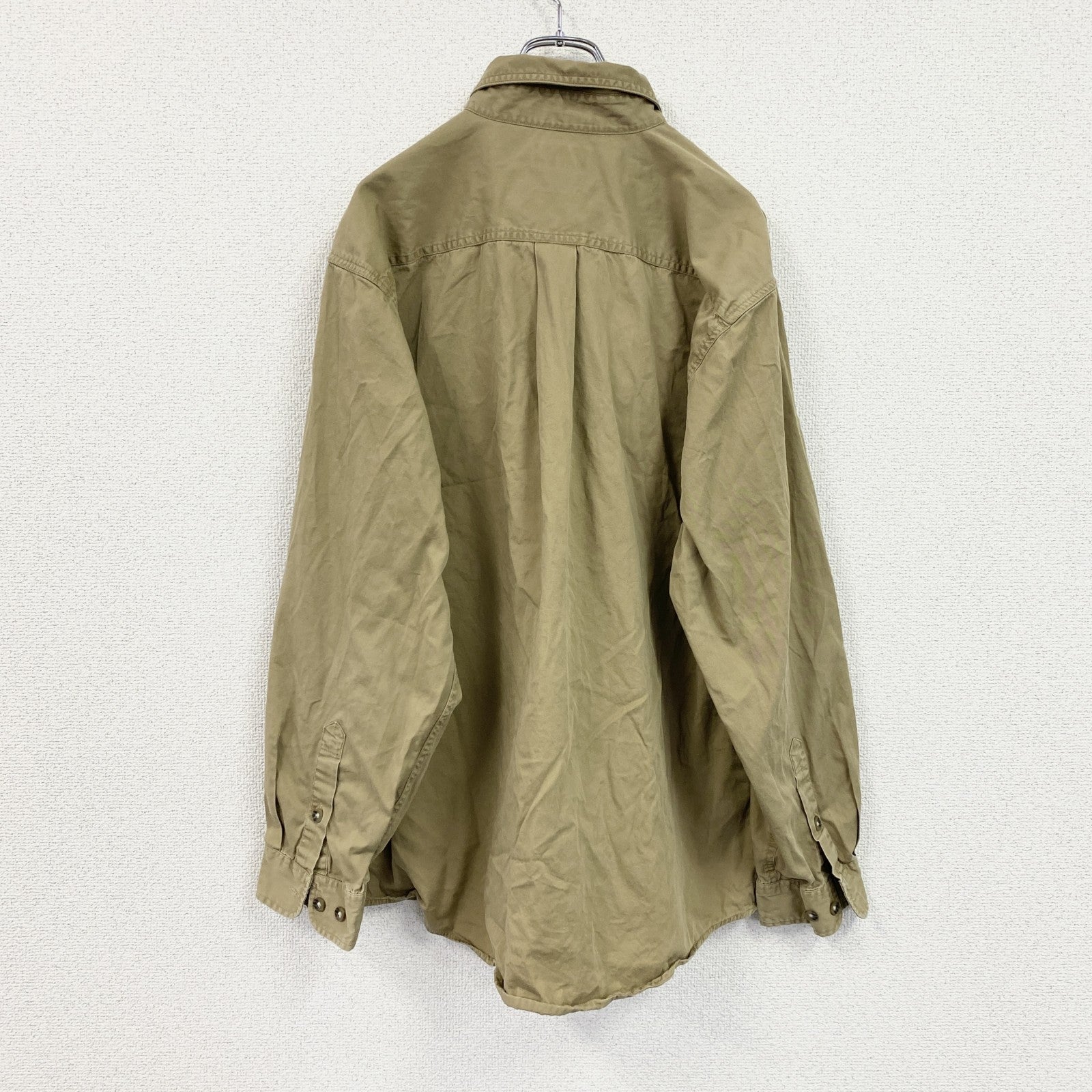 Carhartt　カーハート　長袖ボタンダウンシャツ　ワークシャツ　ベージュ　Lサイズ