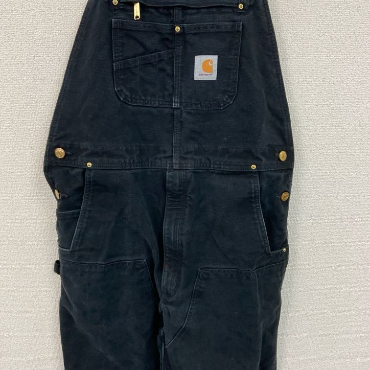Carhartt　カーハート　オーバーオール/つなぎ　ダック地　ダブルニー　黒　ブラック　W38