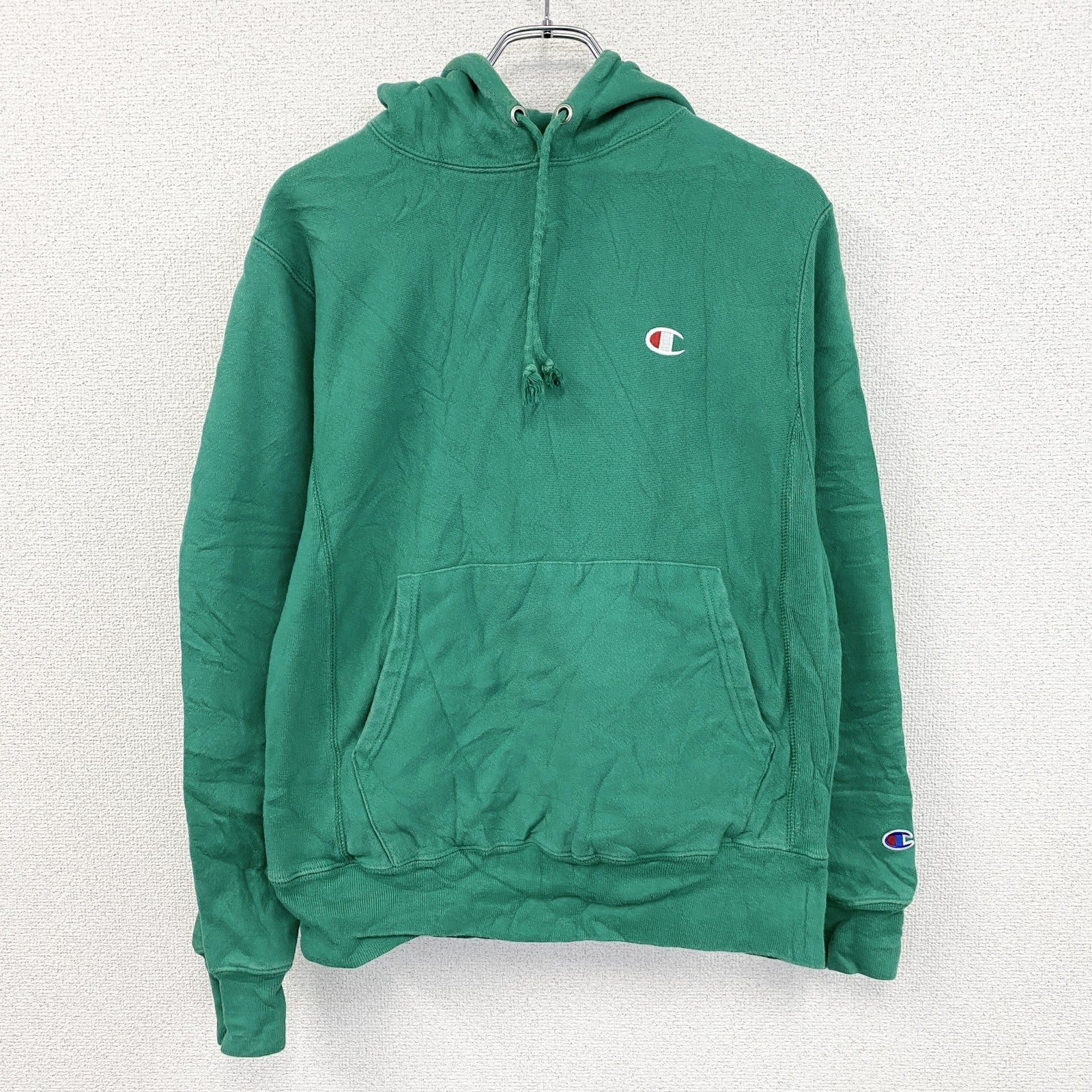 Champion　チャンピオン　リバースウィーブ　スウェットパーカー/フーディー　ヘビーウエイト　現行　緑　グリーン　Sサイズ