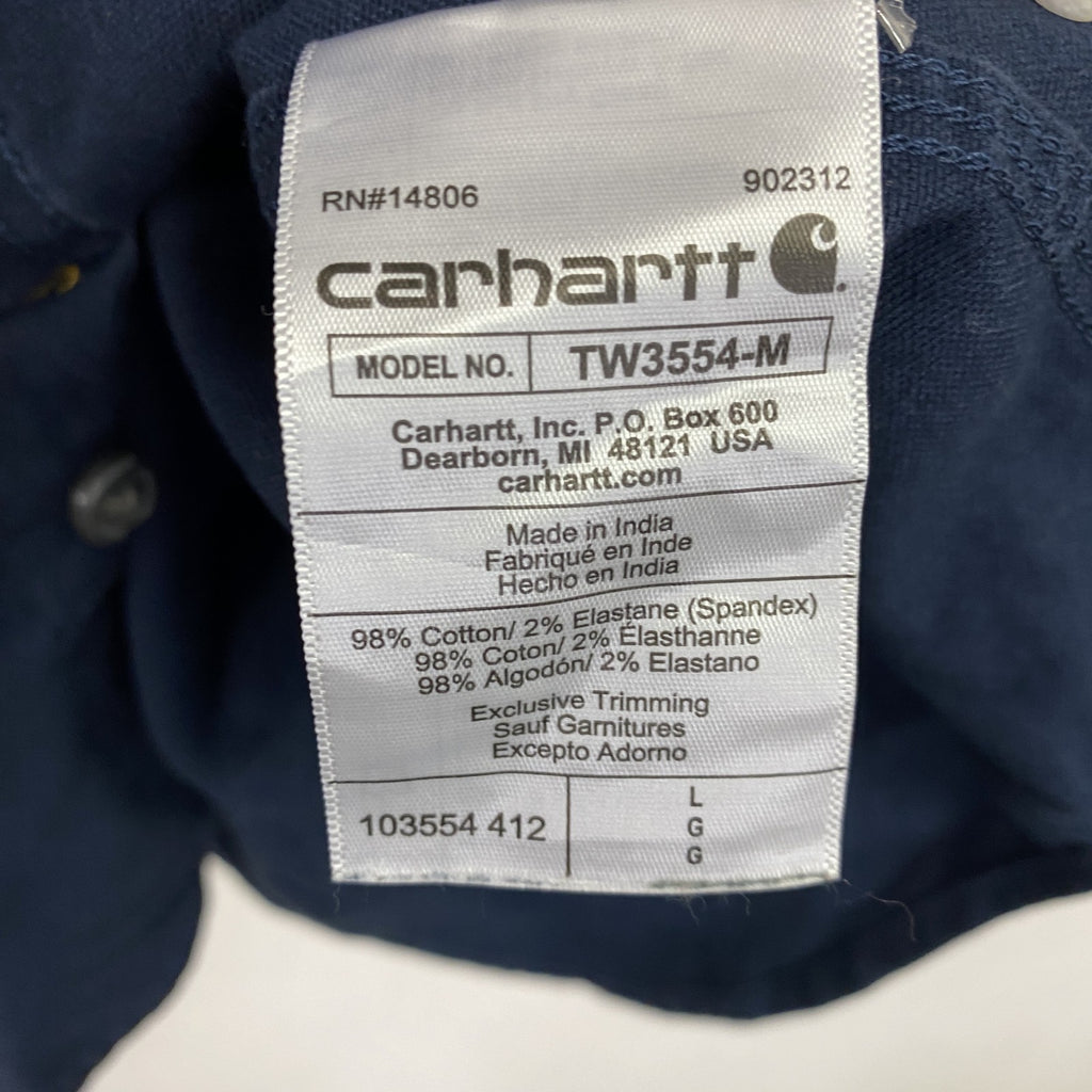 Carhartt　カーハート　長袖ボタンダウンシャツ　ワークシャツ　紺　ネイビー　Lサイズ
