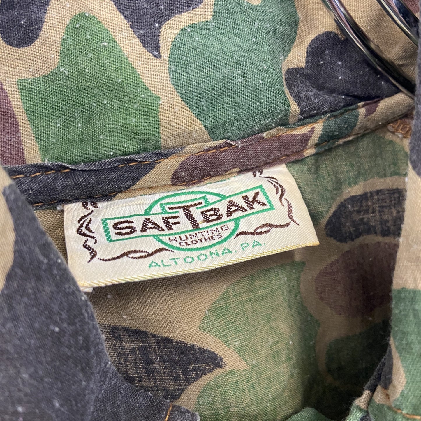 70s～　SAF TBAK　セフトバック　ハンティングシャツジャケット　ヴィンテージ　カモフラージュ　迷彩柄
