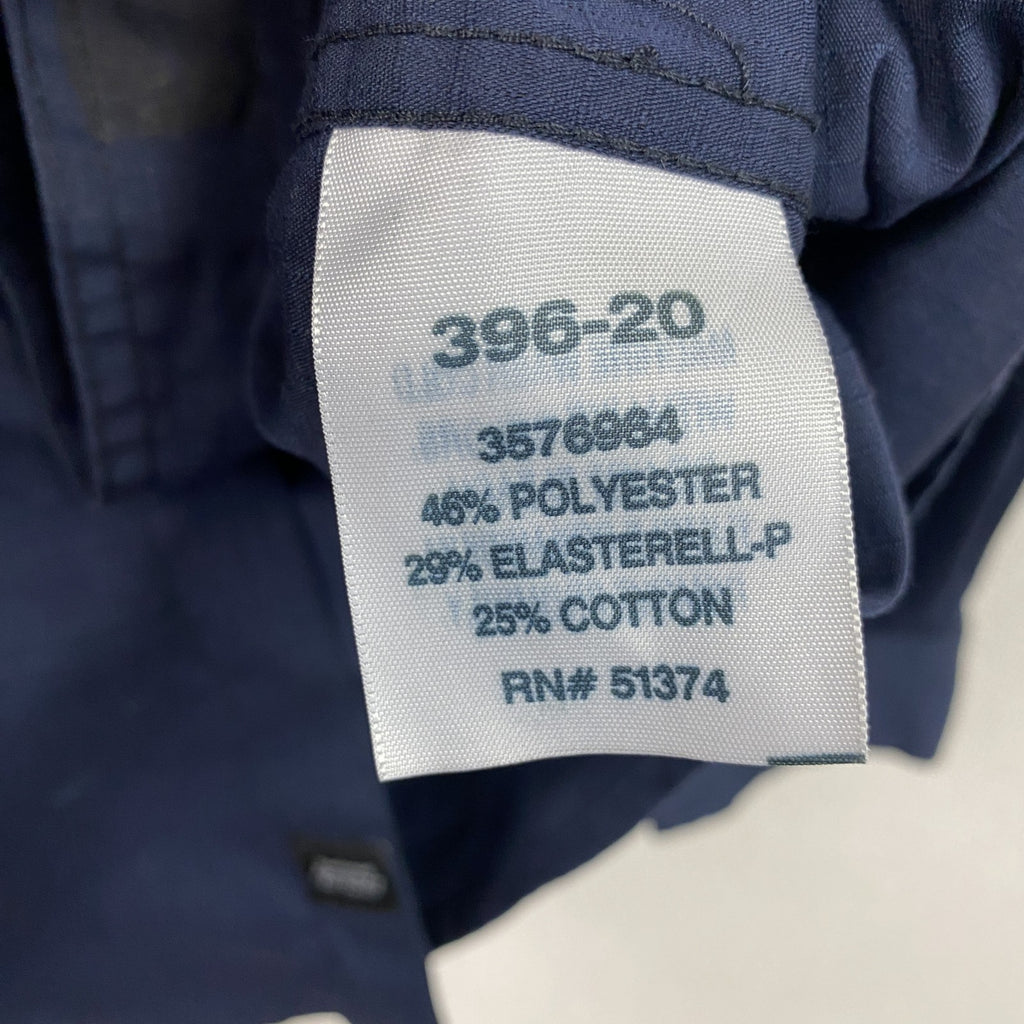 Carhartt　カーハート　長袖ワークシャツ　リップストップ　ワッペンカスタム　紺　ネイビー　Lサイズ