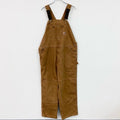Carhartt　カーハート　オーバーオール/つなぎ　ブラウンダック　ダック地　ダブルニー　キャメル　W44