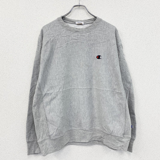 Champion　チャンピオン　リバースウィーブ　スウェット/トレーナー　デカロゴ　灰色　グレー　XLサイズ