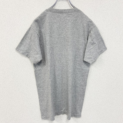Champion　チャンピオン　半袖Tシャツ　刺繍ロゴ　ワンポイント　現行　灰色　グレー　Sサイズ