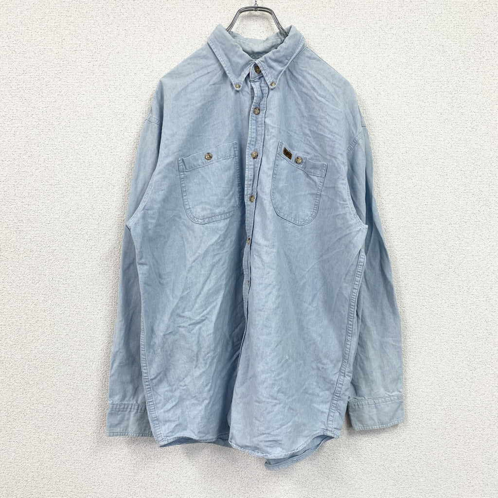 Carhartt　カーハート　シャンブレーシャツ　ボタンダウンシャツ　インディゴ　Lサイズ