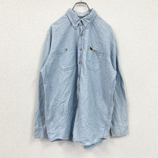 Carhartt　カーハート　シャンブレーシャツ　ボタンダウンシャツ　インディゴ　Lサイズ