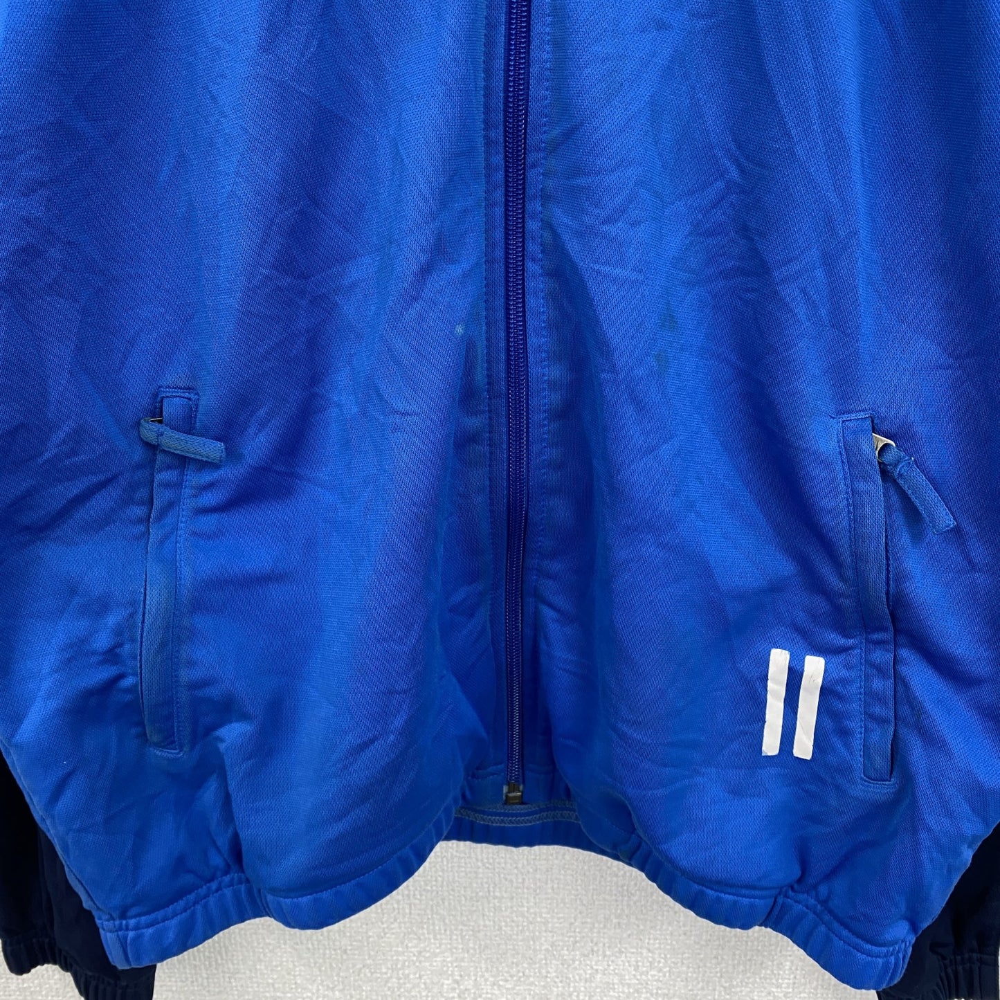 NIKE　ナイキ　トラックジャケット/ジャージ　ハイネック　スウッシュ　ラグランスリーブ　青　ブルー　Mサイズ