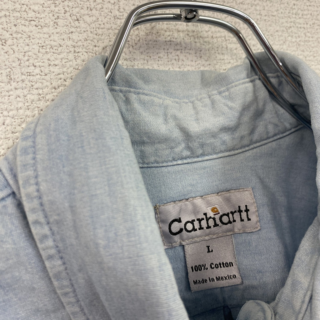 Carhartt　カーハート　シャンブレーシャツ　ボタンダウンシャツ　インディゴ　Lサイズ