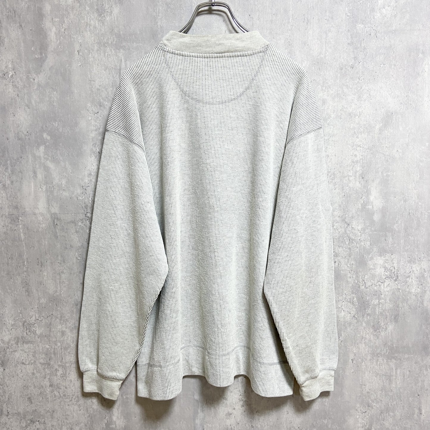 古着 used　Pro Edge　長袖刺繍カレッジスウェット　トレーナー　PURDUE　パデュー大学　ライトグレー　白　Lサイズ