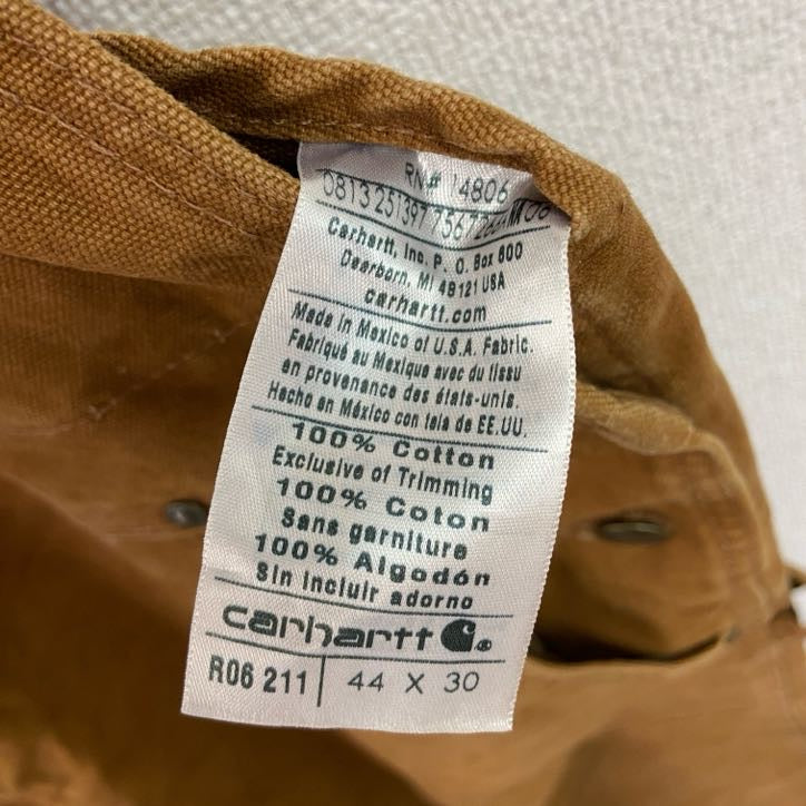 Carhartt　カーハート　オーバーオール/つなぎ　ブラウンダック　ダック地　ダブルニー　キャメル　W44