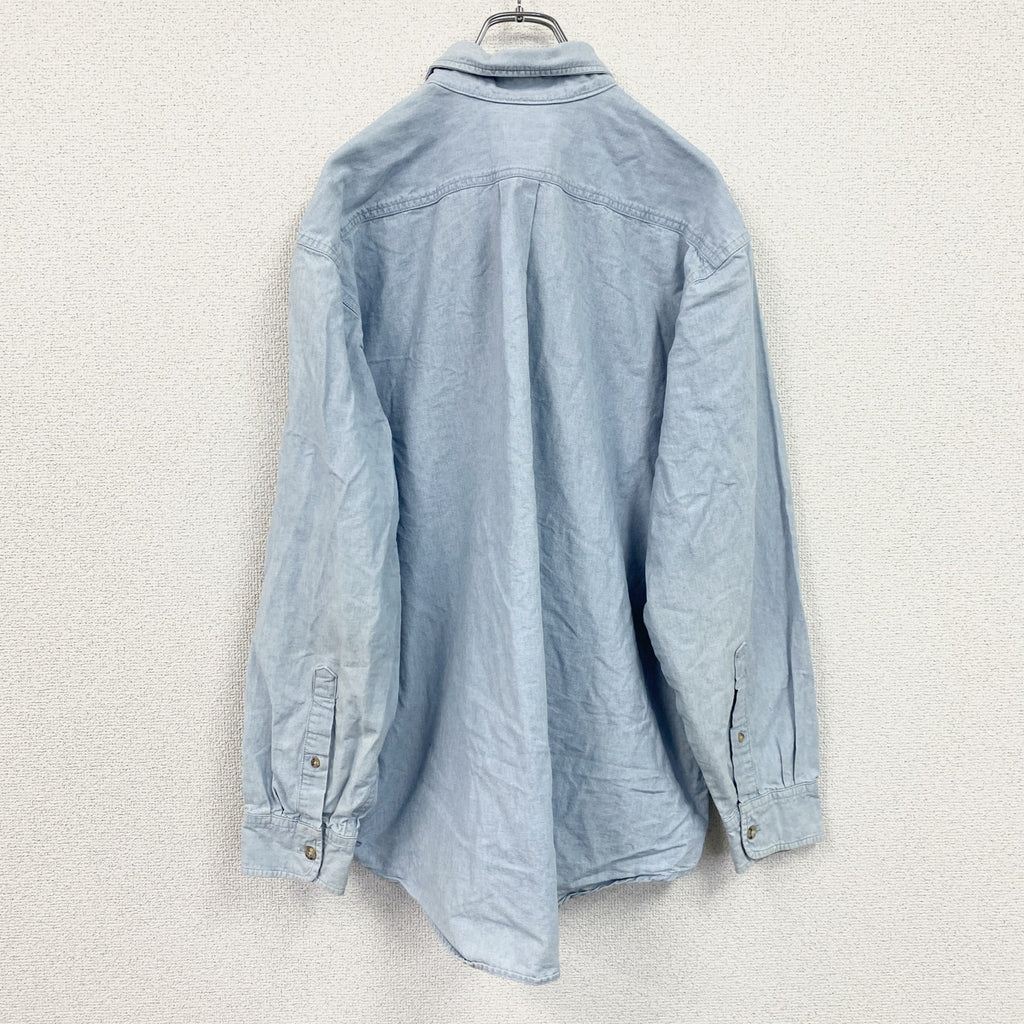 Carhartt　カーハート　シャンブレーシャツ　ボタンダウンシャツ　インディゴ　Lサイズ