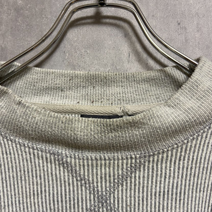 古着 used　Pro Edge　長袖刺繍カレッジスウェット　トレーナー　PURDUE　パデュー大学　ライトグレー　白　Lサイズ