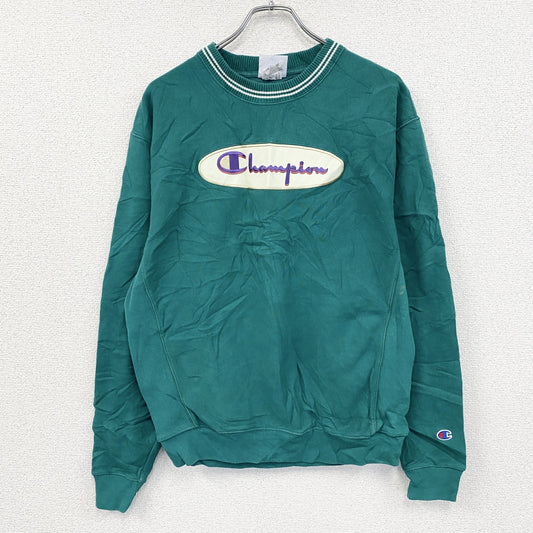 Champion　チャンピオン　リバースウィーブ　スウェット/トレーナー　デカロゴ　リブライン　現行　緑　グリーン　Mサイズ