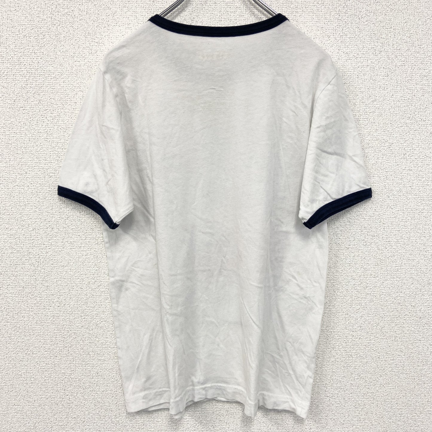 古着 used　Disney ディズニー　半袖プリントリンガーTシャツ　キャラクター　アメリカ　星条旗デザイン　Sサイズ