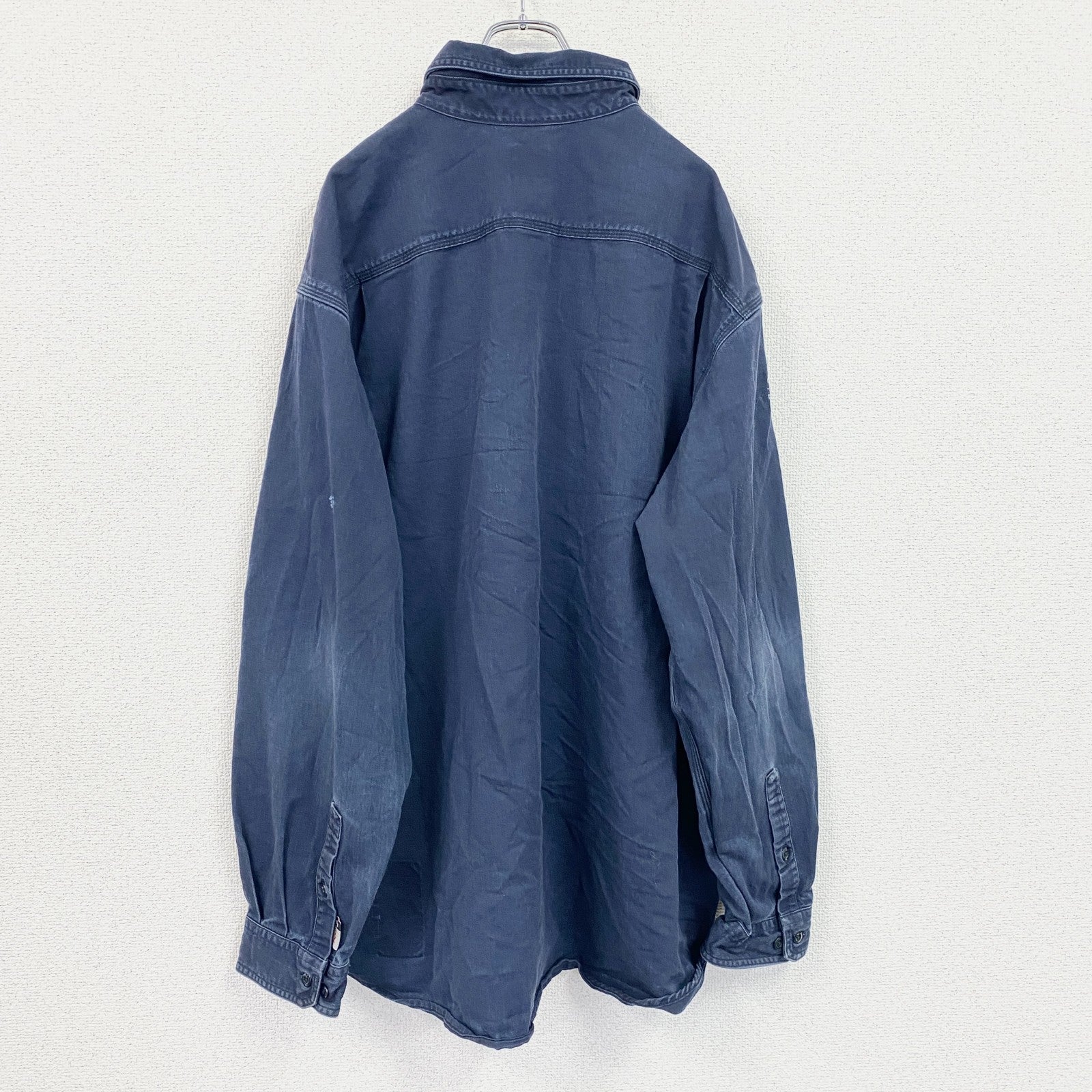 Carhartt　カーハート　長袖シャツ　ボタンダウンシャツ　紺　ネイビー　2XLサイズ