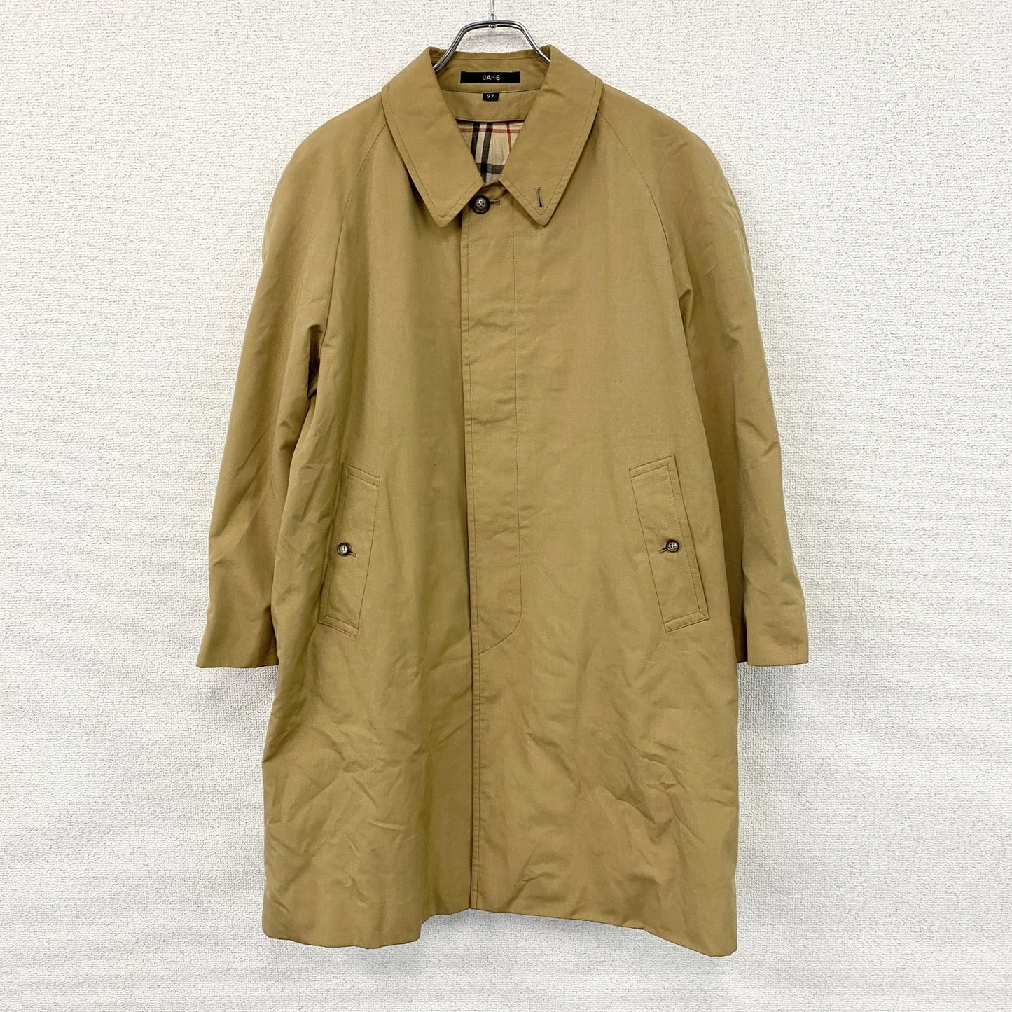 DAKS　ダックス　ステンカラーコート　ベージュ　97サイズ