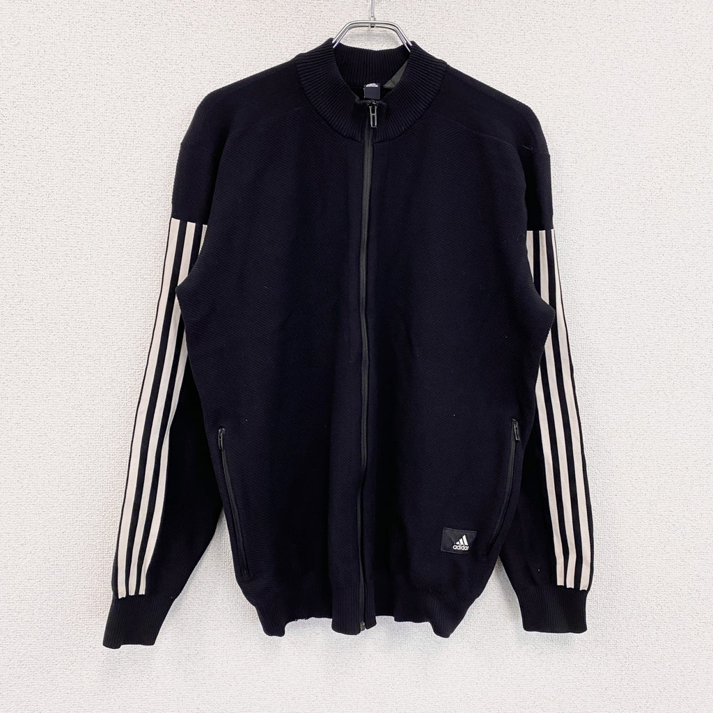 adidas　アディダス　トラックジャケット / ジャージ　黒　ブラック　XLサイズ