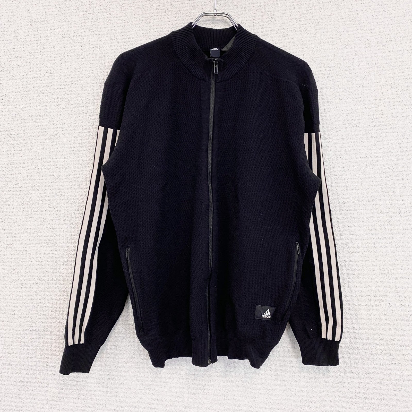adidas　アディダス　トラックジャケット / ジャージ　黒　ブラック　XLサイズ