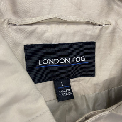 LONDON FOG　ロンドンフォグ　ダブルトレンチコート　ベージュ　Lサイズ