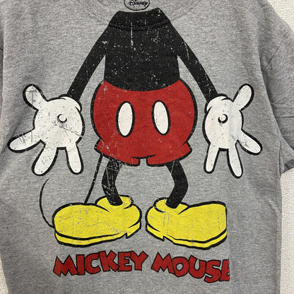 古着 used　Disney ディズニー　半袖プリントTシャツ　キャラクター　クルーネック　灰色　グレー　Sサイズ