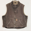 Carhartt　カーハート　フルジップダックベスト　裏ボア　ボアライナー　茶色　ブラウン　2XLサイズ