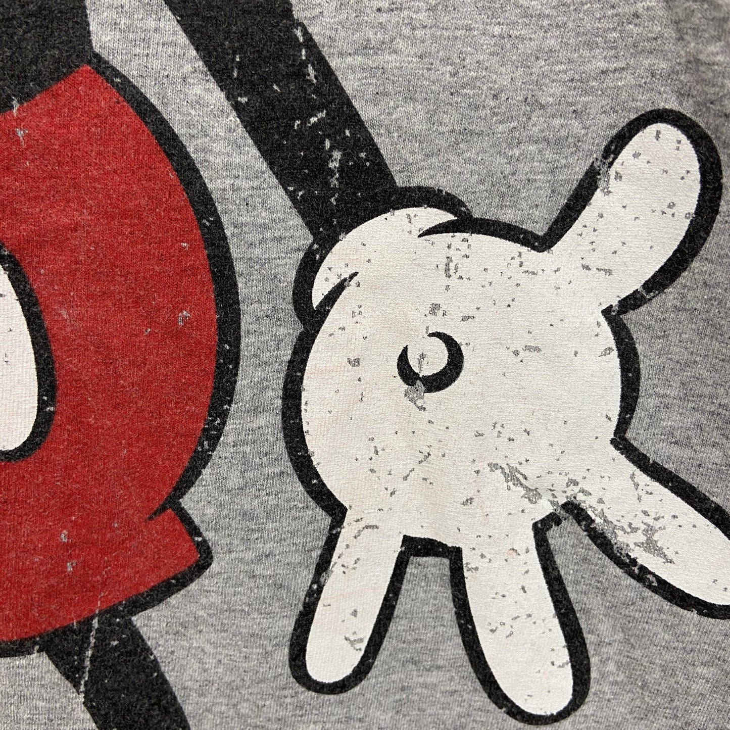 古着 used　Disney ディズニー　半袖プリントTシャツ　キャラクター　クルーネック　灰色　グレー　Sサイズ