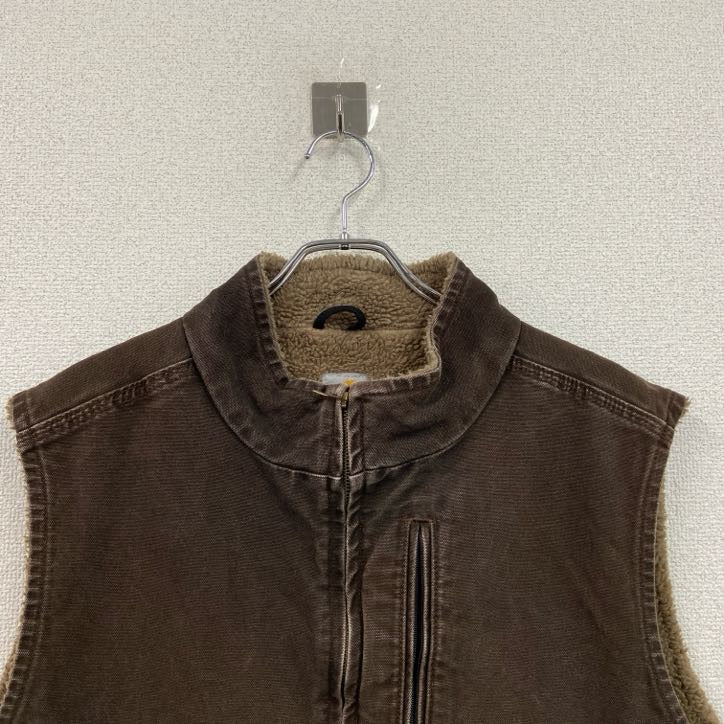 Carhartt　カーハート　フルジップダックベスト　裏ボア　ボアライナー　茶色　ブラウン　2XLサイズ