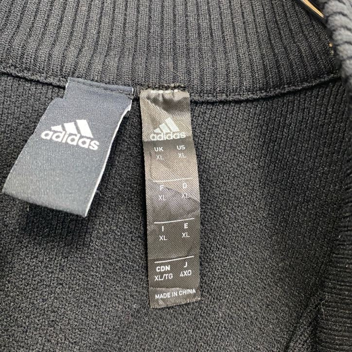 adidas　アディダス　トラックジャケット / ジャージ　黒　ブラック　XLサイズ