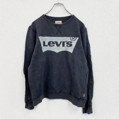 Levi's　リーバイス　スウェット/トレーナー　前V　デカロゴ　黒　ブラック　16サイズ