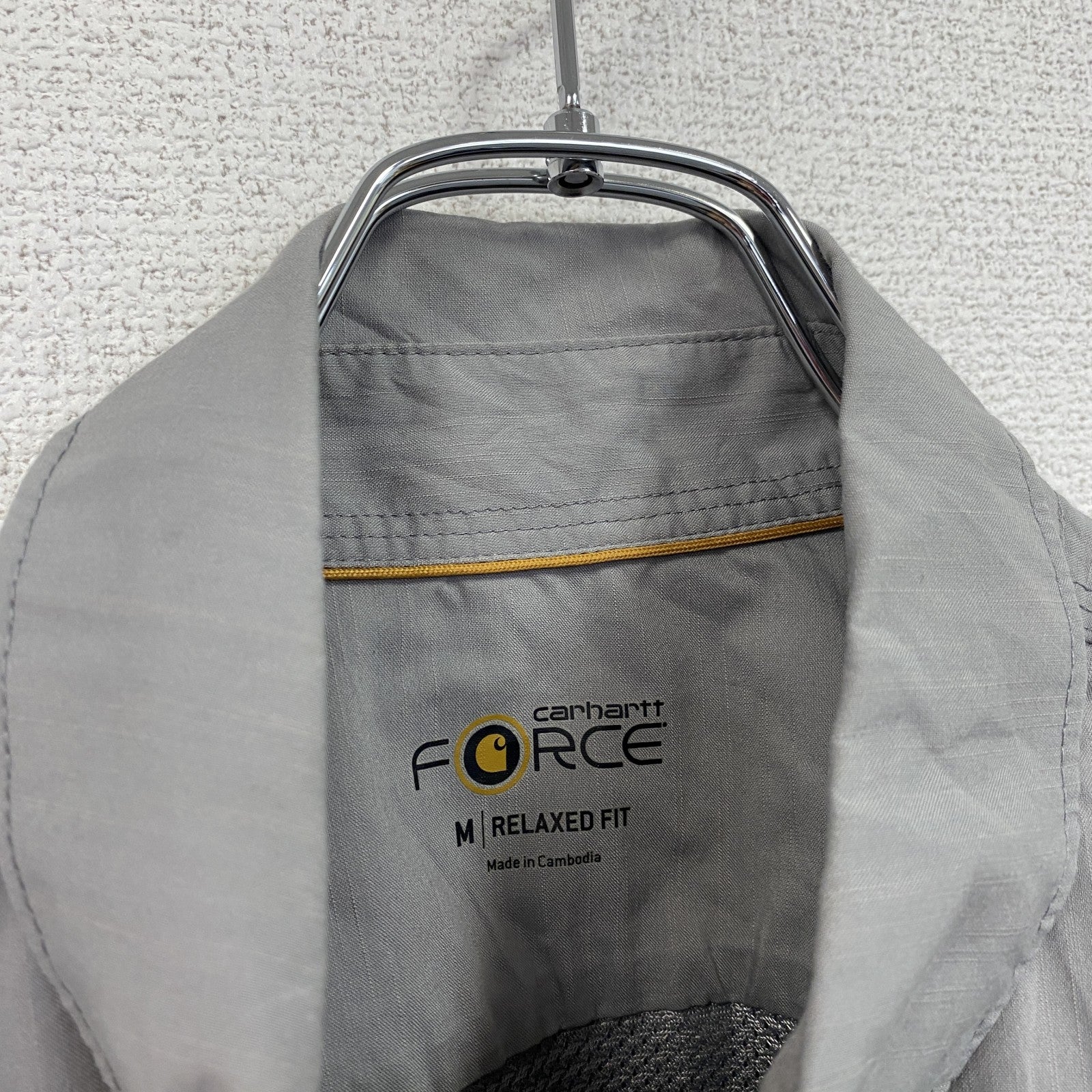 Carhartt　カーハート　長袖ワークシャツ　ボタンダウンシャツ　灰色　グレー　Mサイズ