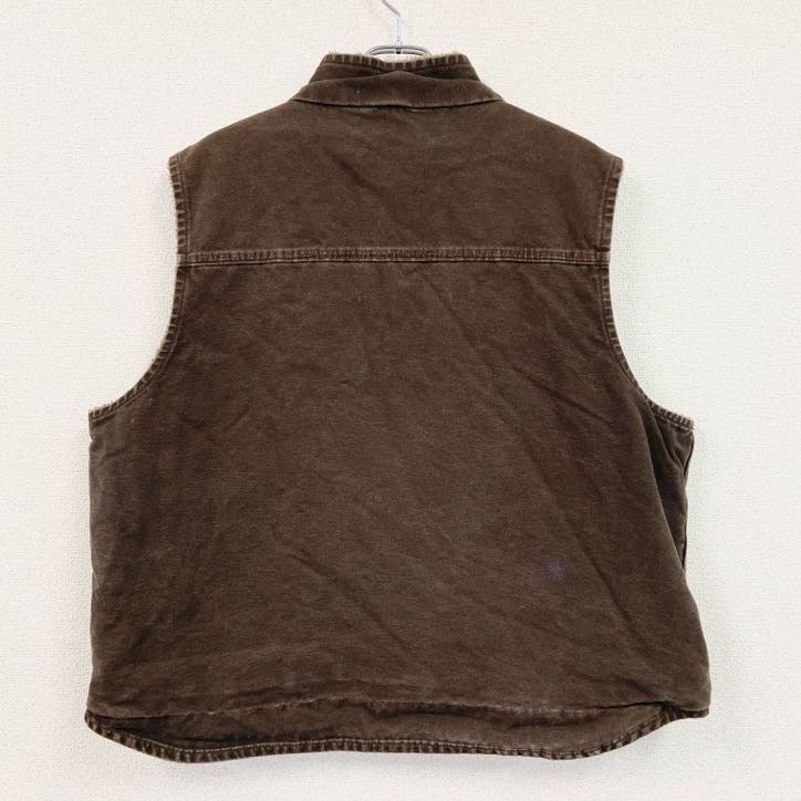 Carhartt　カーハート　フルジップダックベスト　裏ボア　ボアライナー　茶色　ブラウン　2XLサイズ