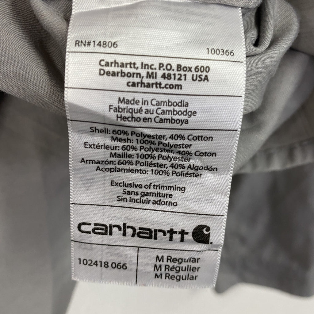 Carhartt　カーハート　長袖ワークシャツ　ボタンダウンシャツ　灰色　グレー　Mサイズ