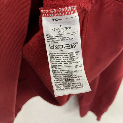 GAP　ギャップ　スウェットパーカー/フーディー　赤　レッド　Sサイズ