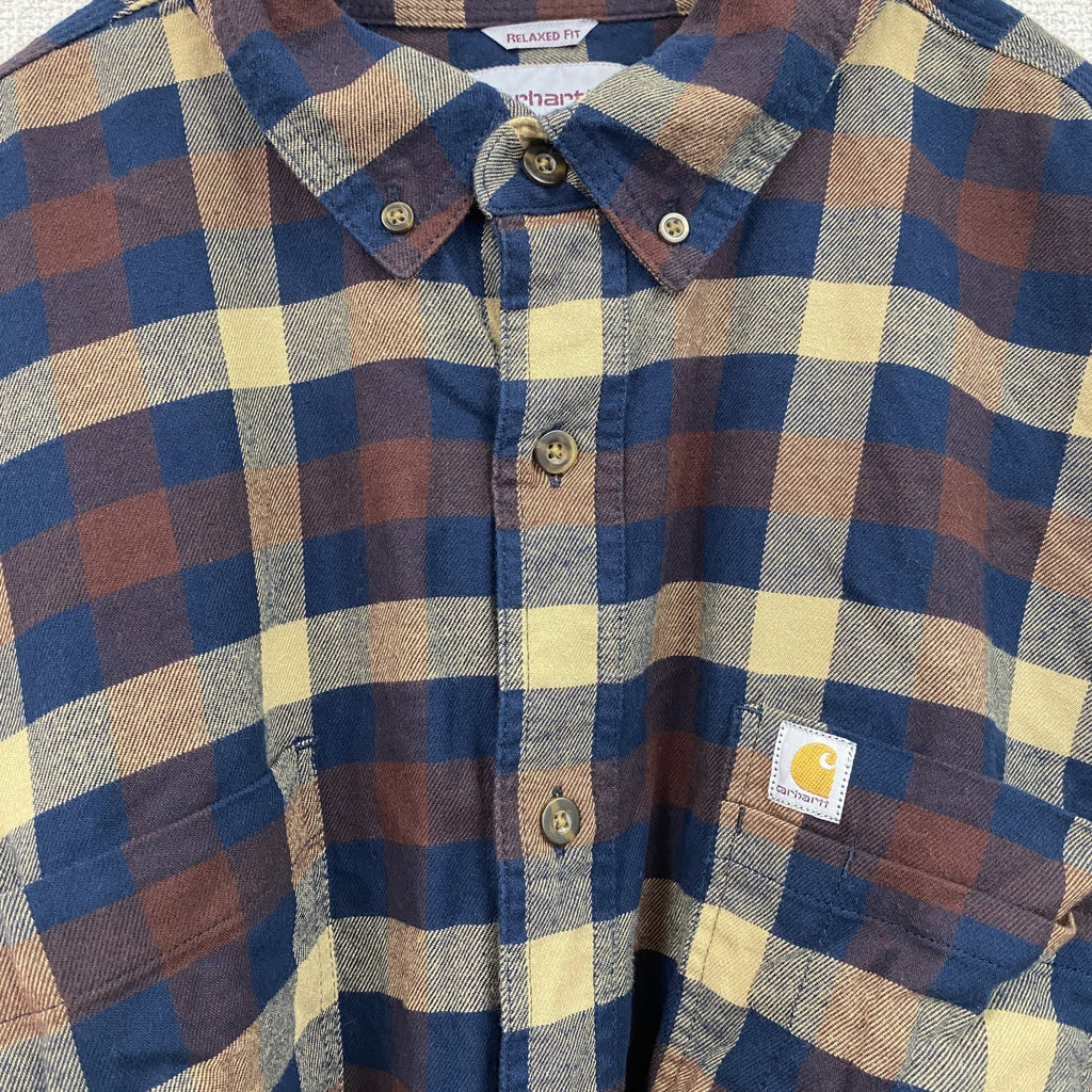 Carhartt　カーハート　長袖ネルシャツ　ボタンダウンシャツ　ベージュ　3XLサイズ