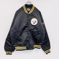 80s～　Chalk Line　NFL　STEELERS　スタジャン/スタジアムジャケット　黒　ブラック　Mサイズ
