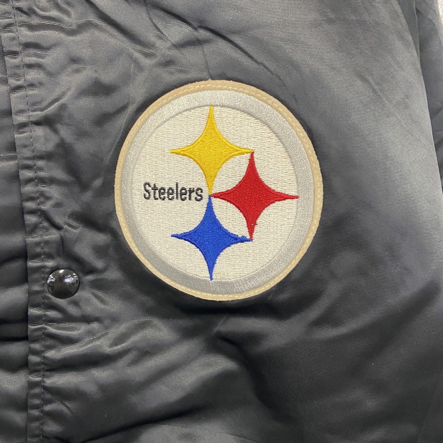 80s～　Chalk Line　NFL　STEELERS　スタジャン/スタジアムジャケット　黒　ブラック　Mサイズ