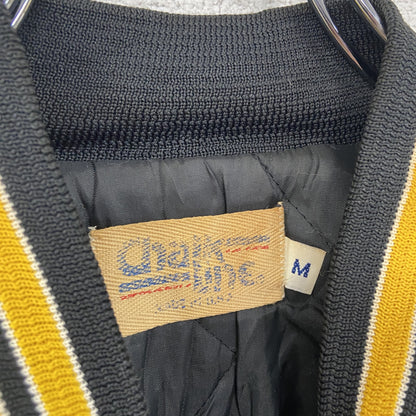 80s～　Chalk Line　NFL　STEELERS　スタジャン/スタジアムジャケット　黒　ブラック　Mサイズ