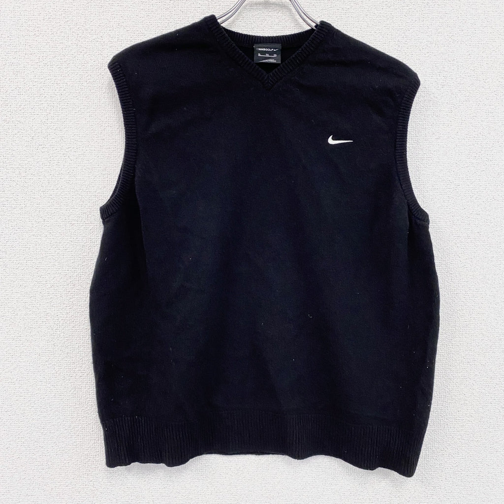 NIKE GOLF　ナイキゴルフ　ウールニットベスト　黒　ブラック　XLサイズ
