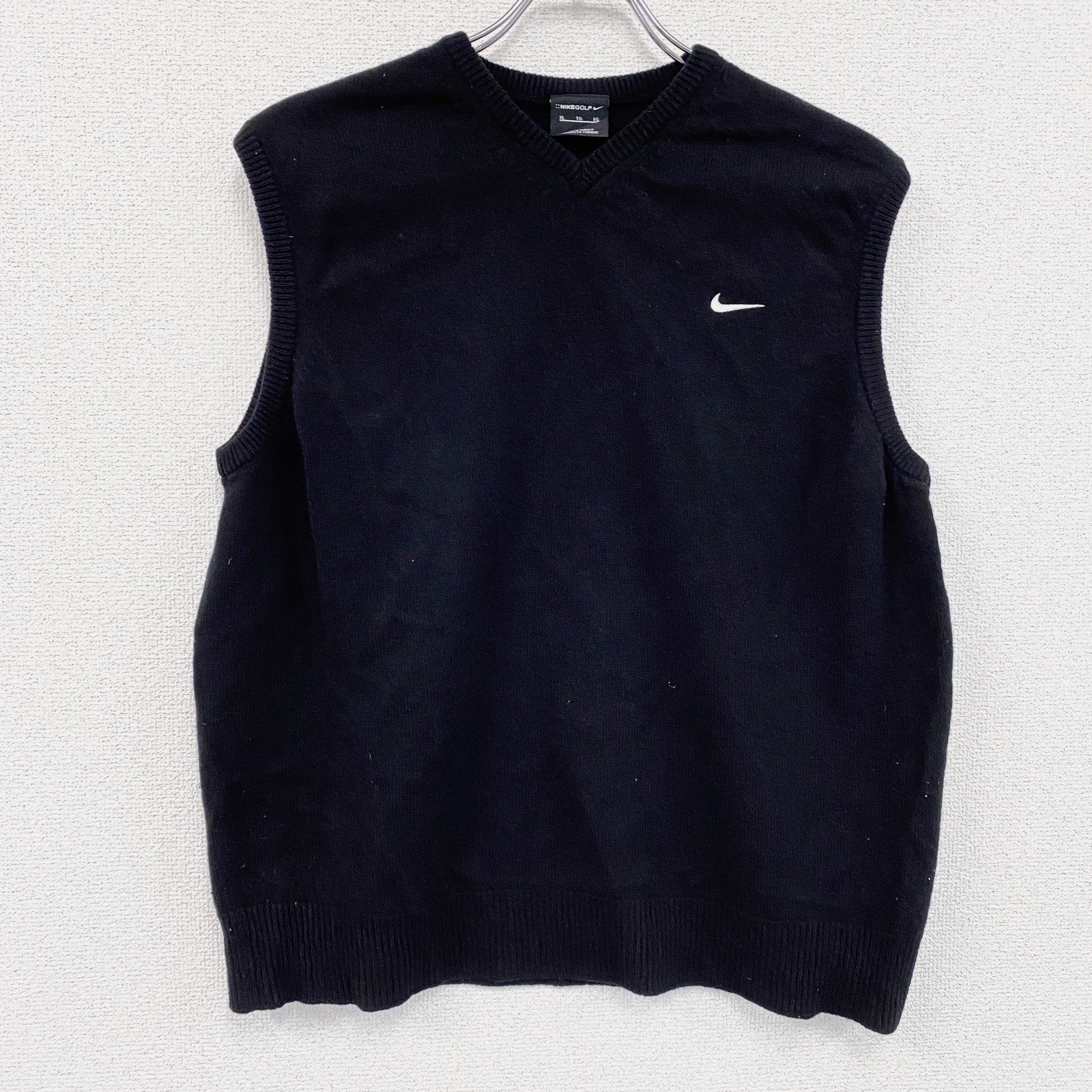 NIKE GOLF　ナイキゴルフ　ウールニットベスト　黒　ブラック　XLサイズ